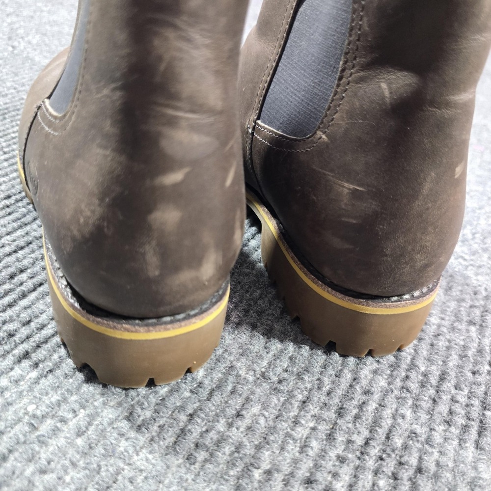 Chaco Boots Women Size 8.5 Brown Leather Fields Chelsea Ankle Lug Sole JCH107428 - Picture 8 of 13